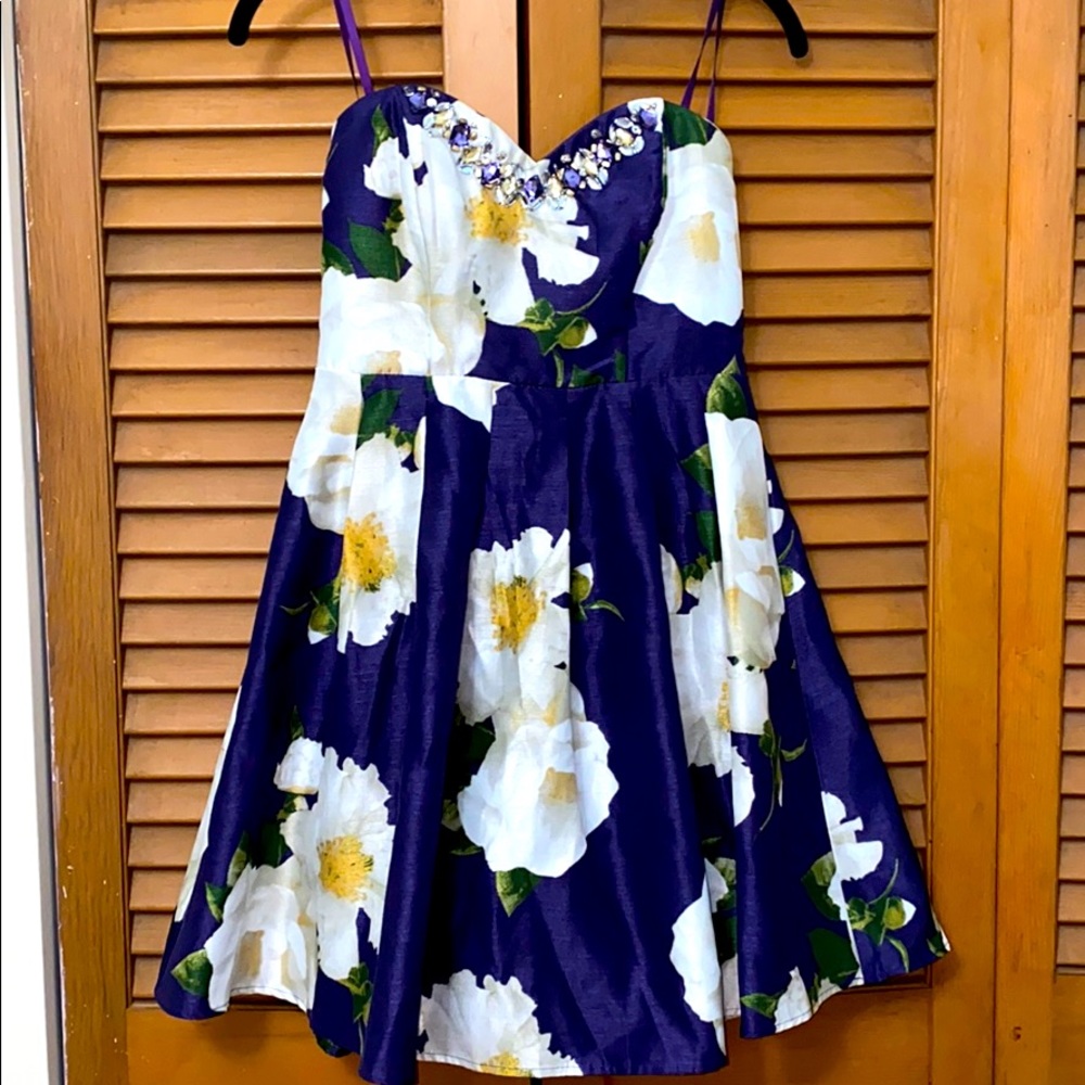 Floral Strapless Dress